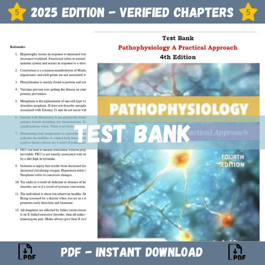Test bank - Pathophysiology A Practical Approach A Practical Approach 4th Edition (Story, 2021)