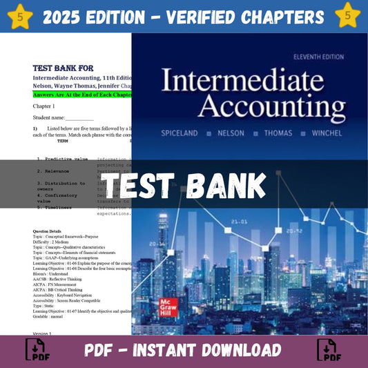 Test bank - Intermediate Accounting, 11th Edition (David Spiceland, 2022)
